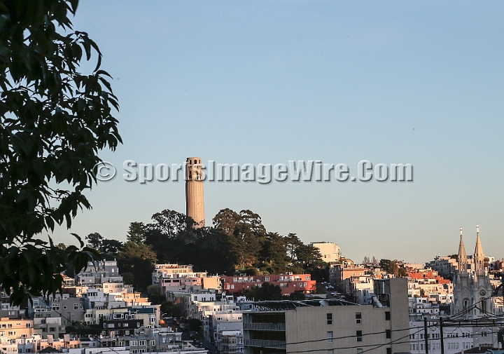 EOS-1D X0366.JPG - Dec 29, 2012; San Francisco, CA, USA; General view of Coit Tower in San Francisco before the 2012 Kraft Fighting Hunger Bowl at AT&T Park.